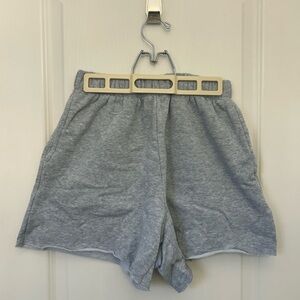 Aerie Gray Sweat Shorts with Elastic Waistband